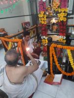 Paduka Pujana of H.H. Swami Parijnanashram III Paduka-s